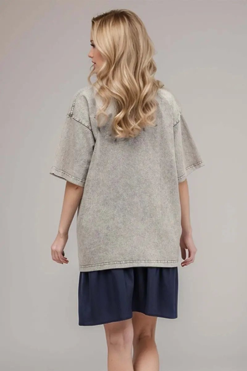 Basic Bae Round Neck Half Sleeve T-Shirt for Women - Love Salve